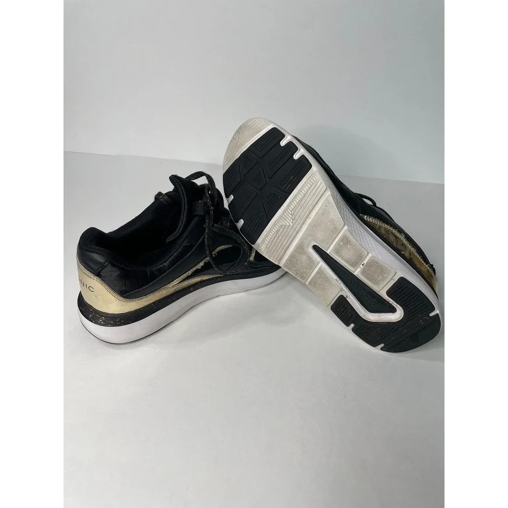 Vionic Adela Met Sneakers‎ Womens 10 Black Gold Metallic Walking Shoes Good
